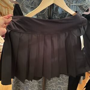 Black Pleated Mini Skirt